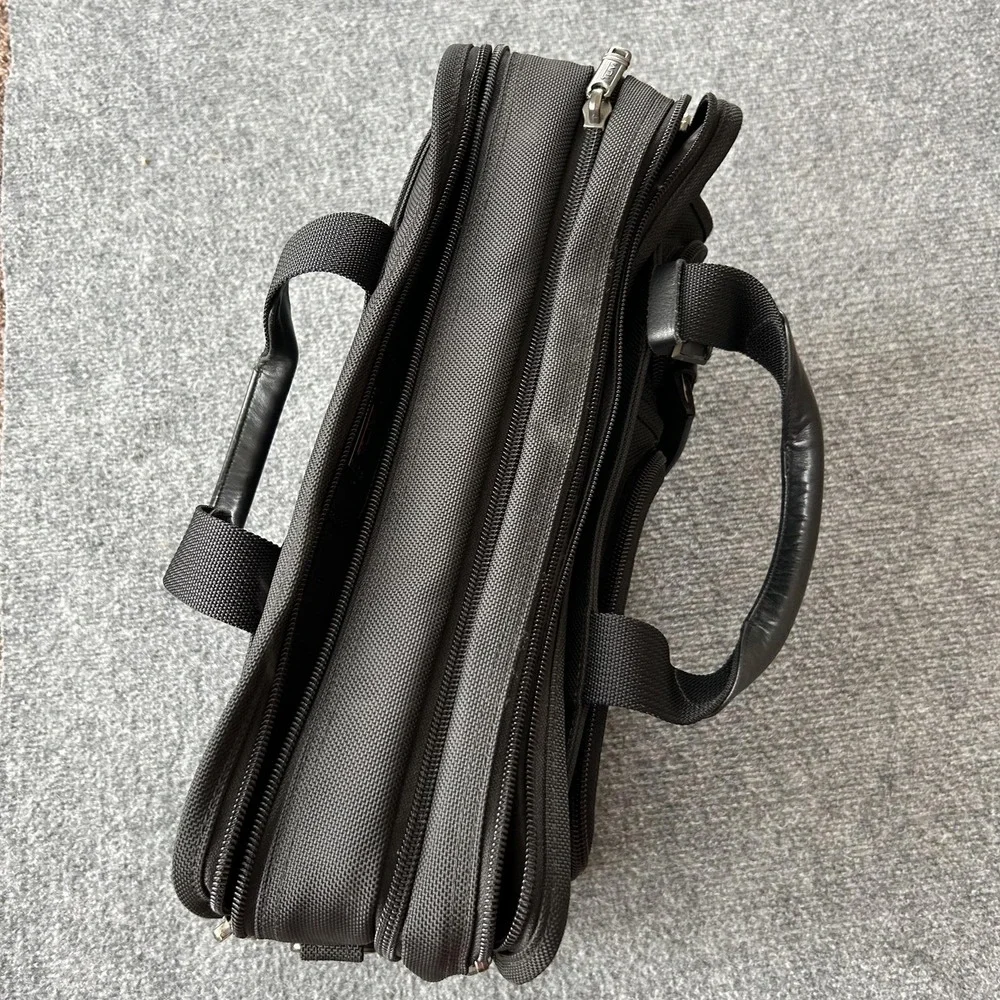 Tumi Laptop Bag Alpha Expandable Organizer Brief 26141D4 Black‎ Ballistic Nylon